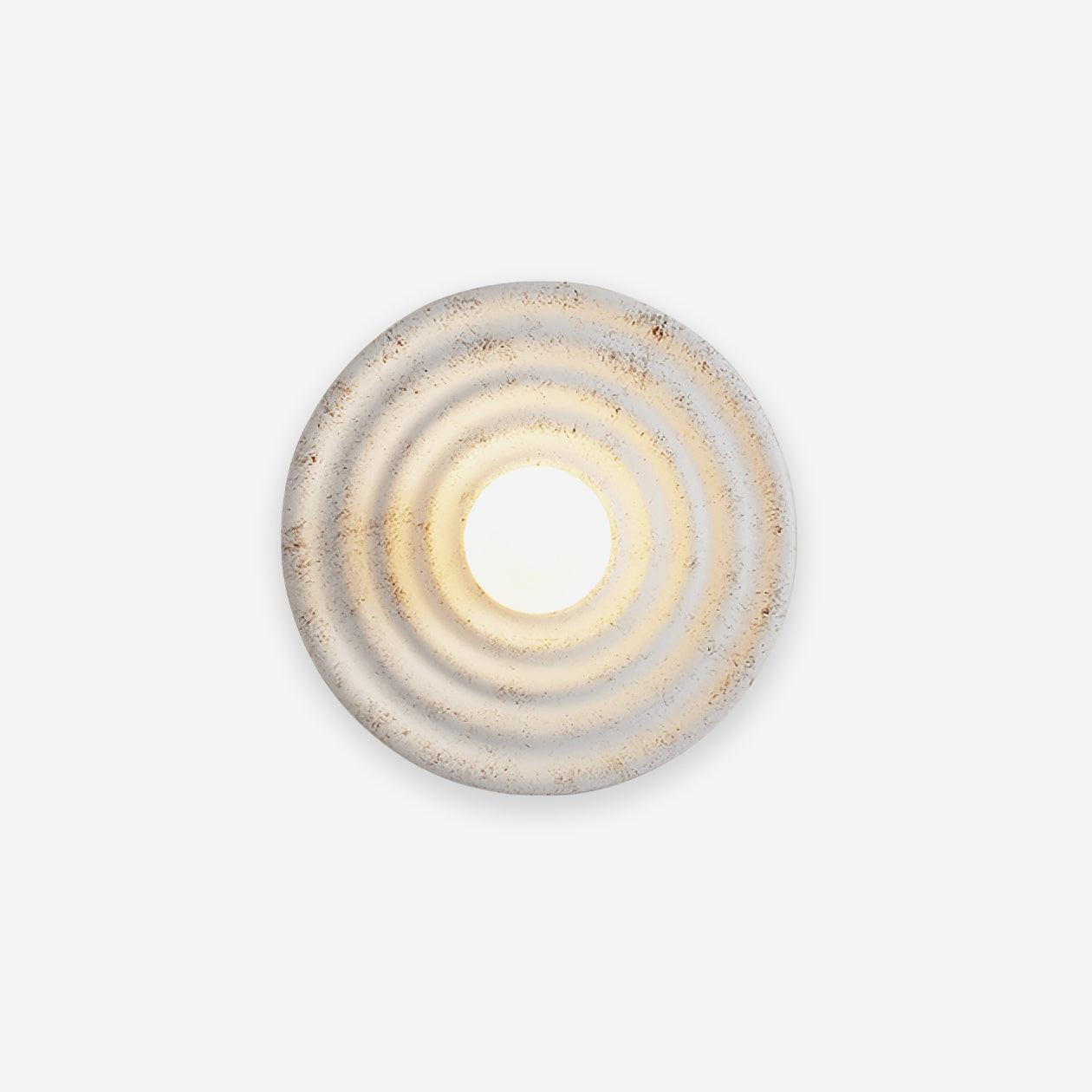 Wall Lamp Rippled Resin Round Shade Gentle Glow for Modern Spaces - Letslighting