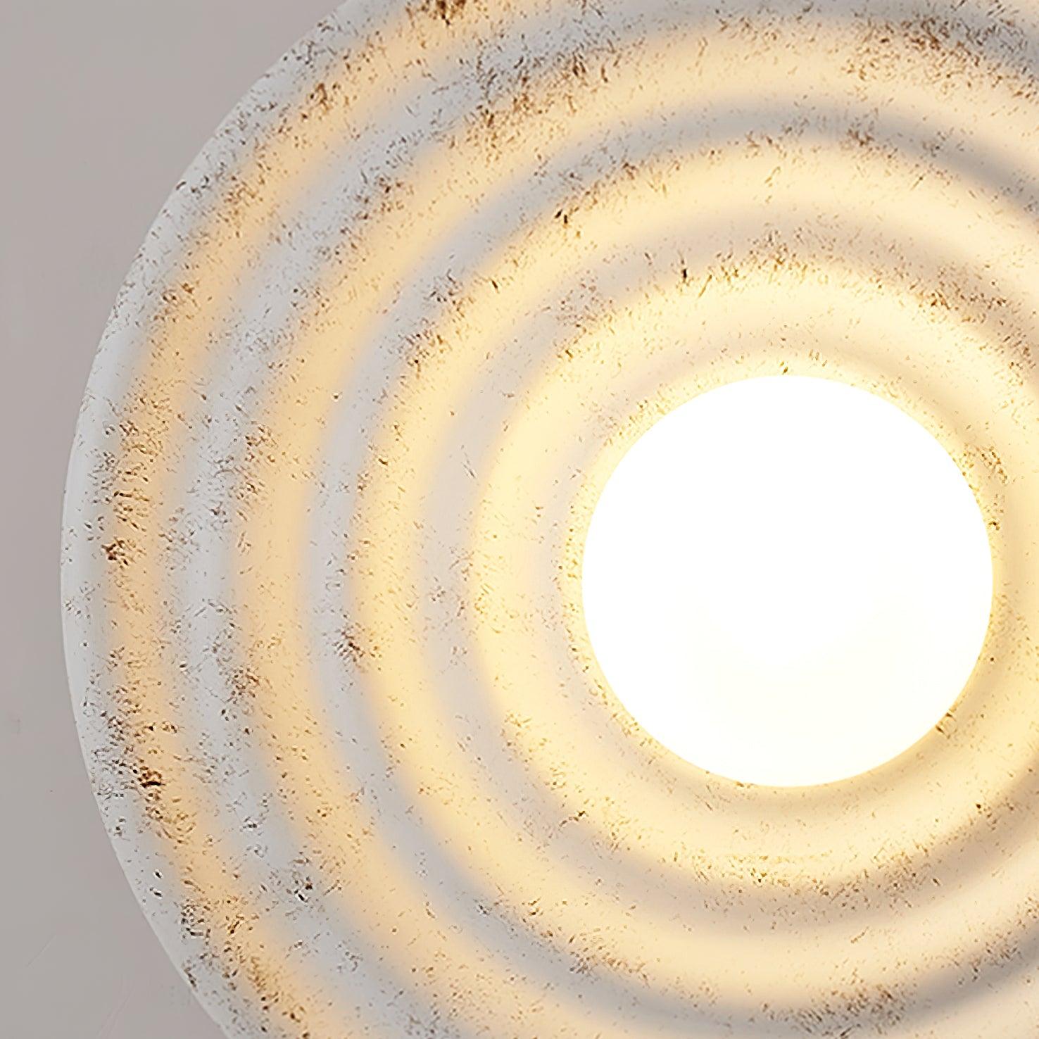 Wall Lamp Rippled Resin Round Shade Gentle Glow for Modern Spaces - Letslighting