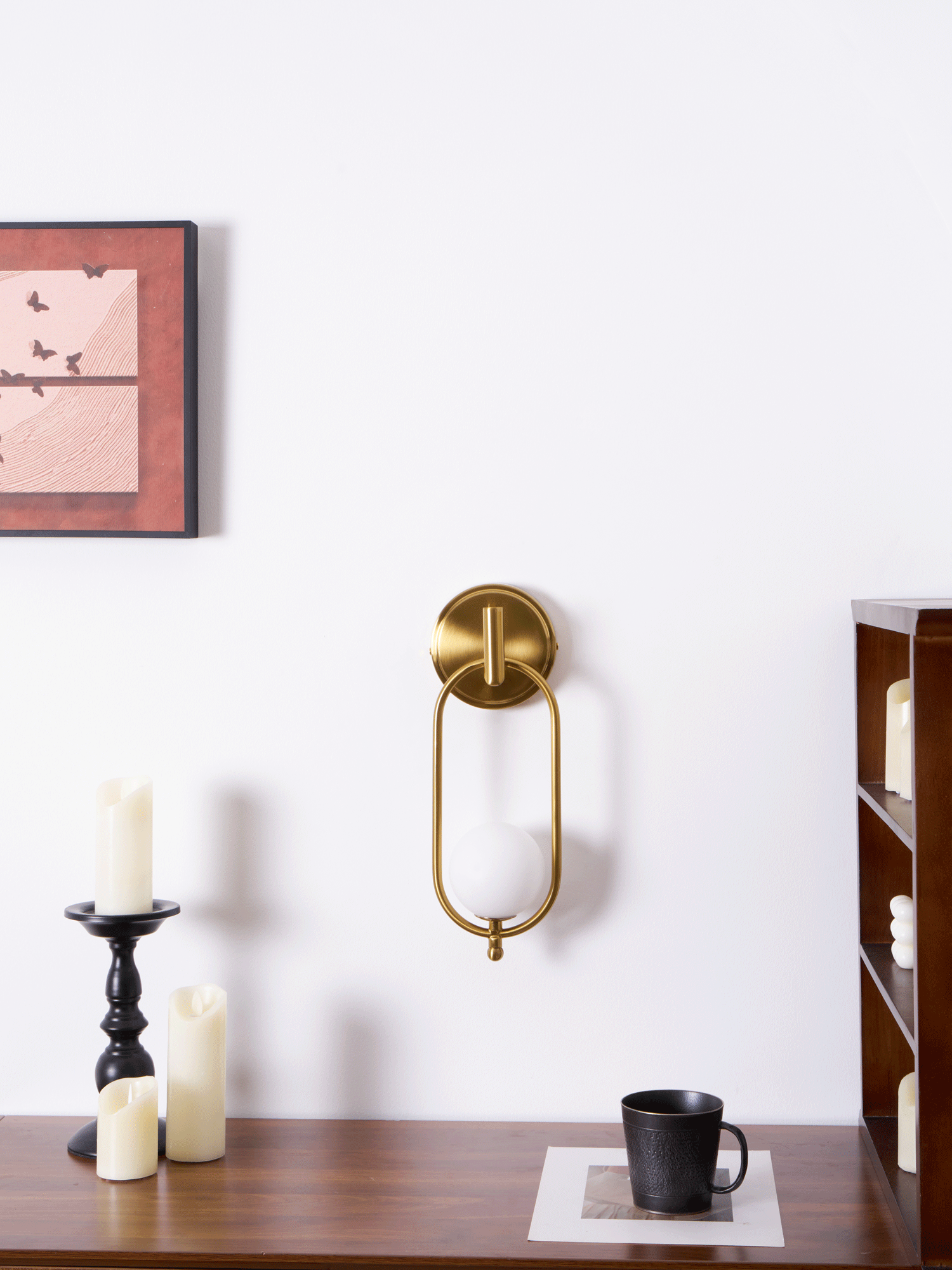 Cumirisra Modern Minimalist Brass Glass Wall Light - Blowlighting