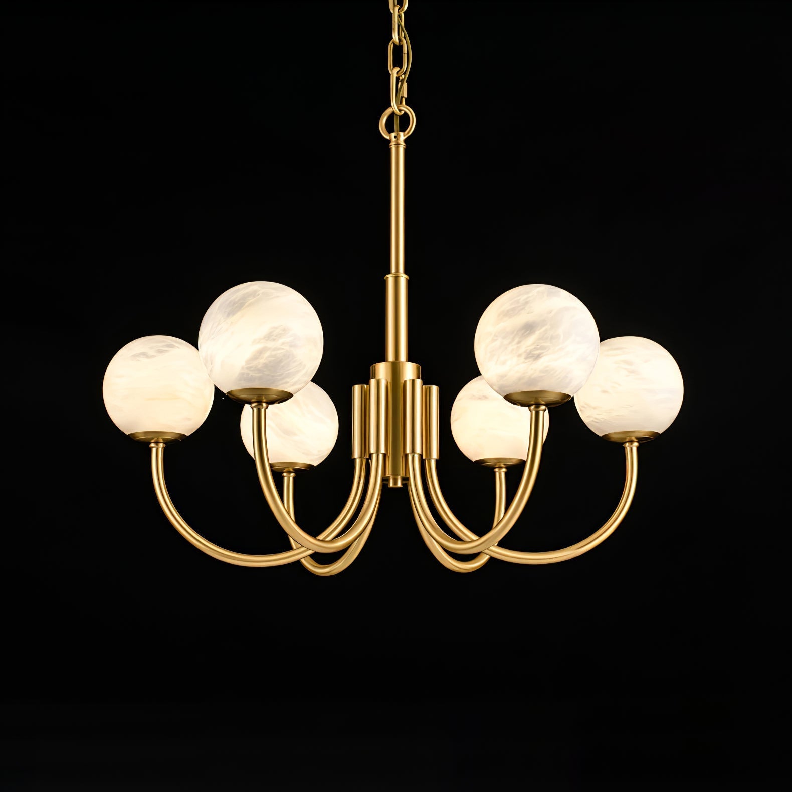 Alira Vintage Alabaster Chandelier Light - Letslighting
