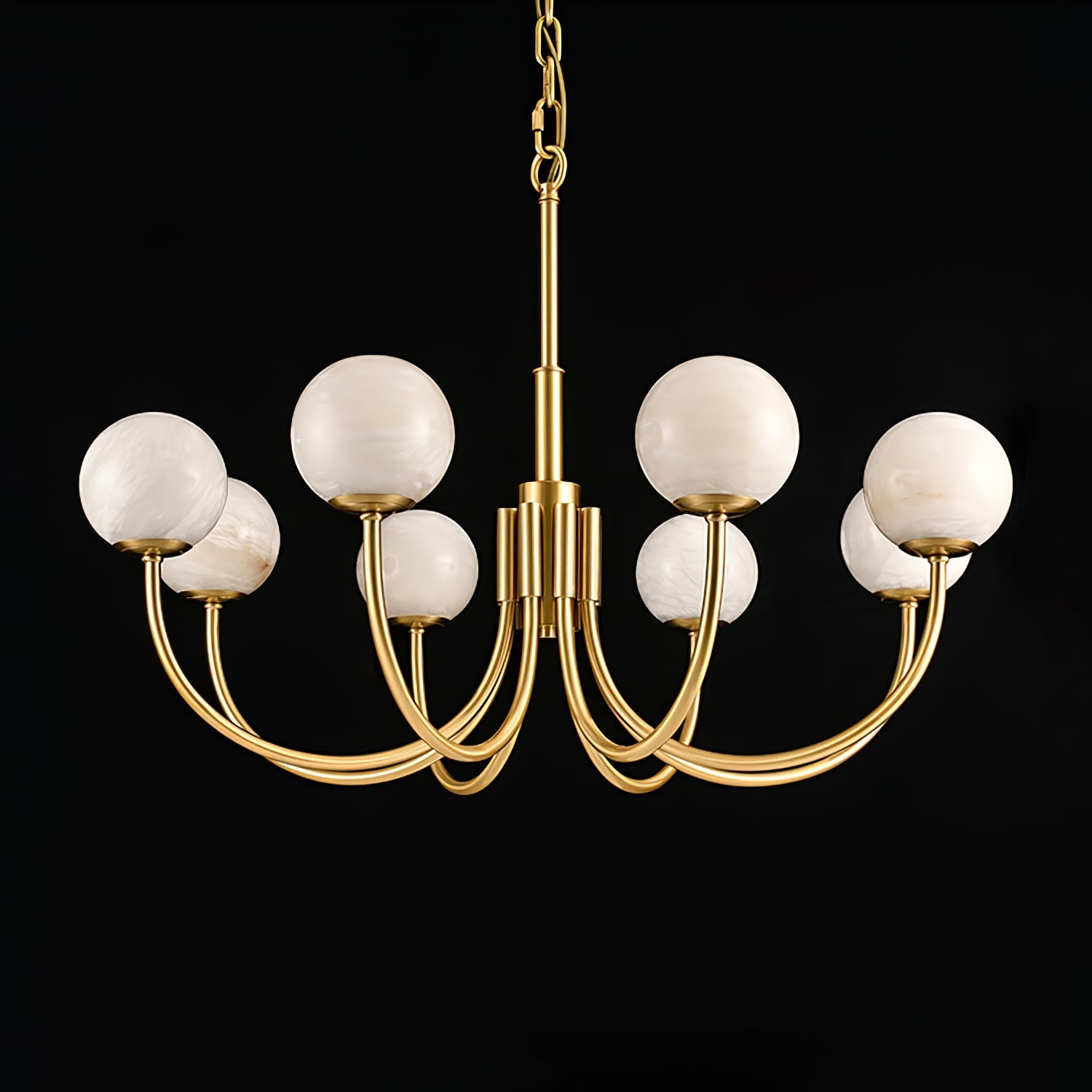 Alira Vintage Alabaster Chandelier Light - Letslighting