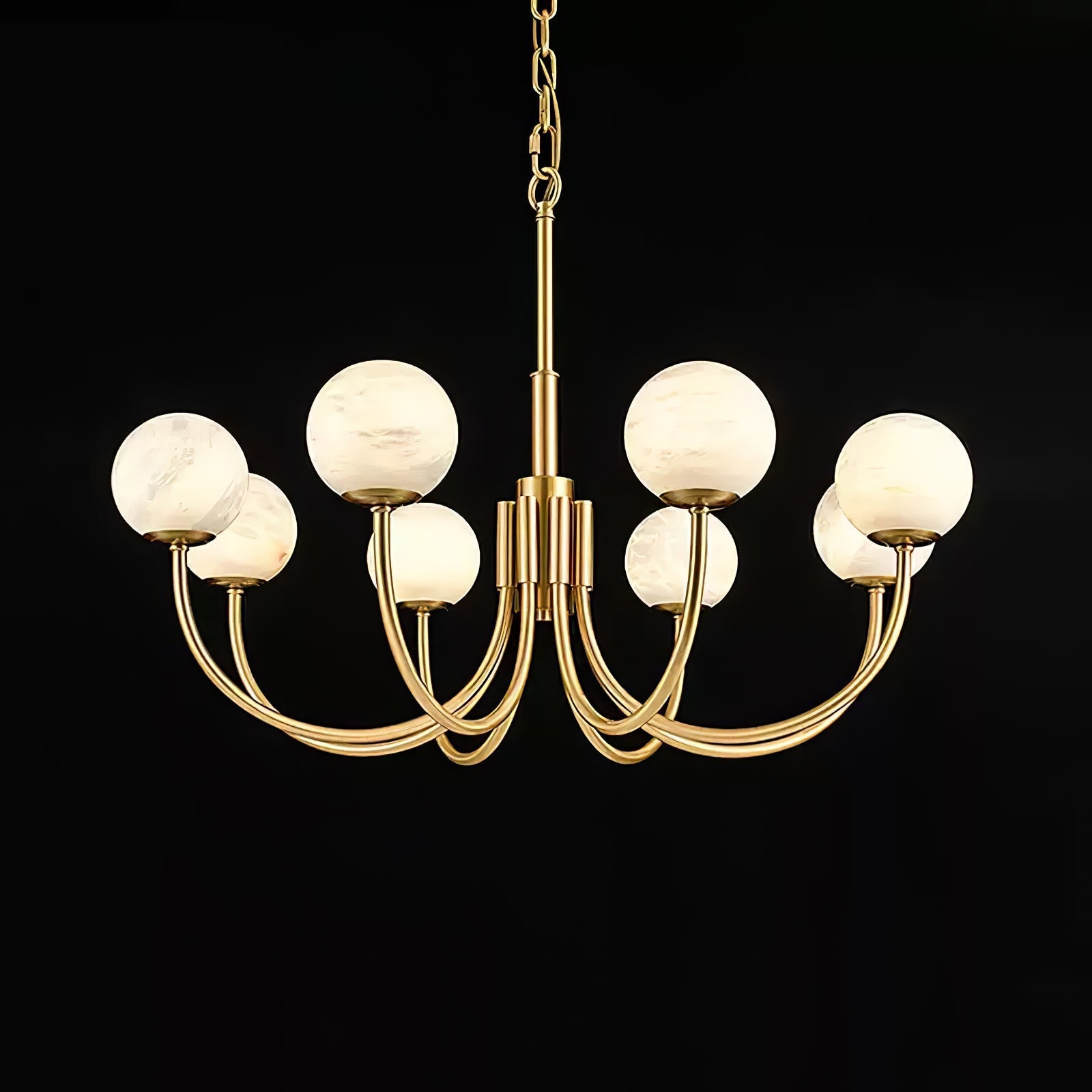 Alira Vintage Alabaster Chandelier Light - Letslighting