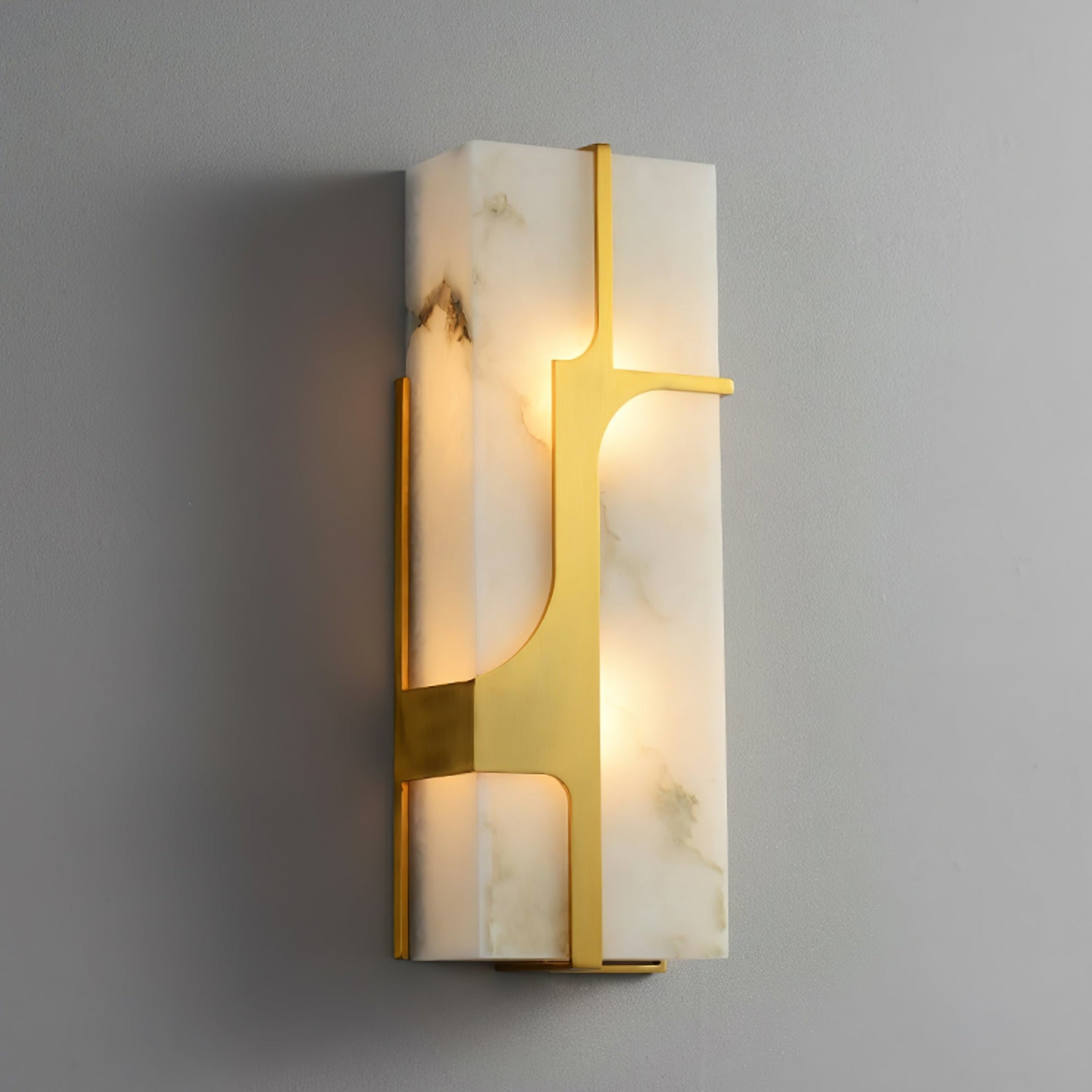Ocarionis Geometric Alabaster Wall Light - Letslighting