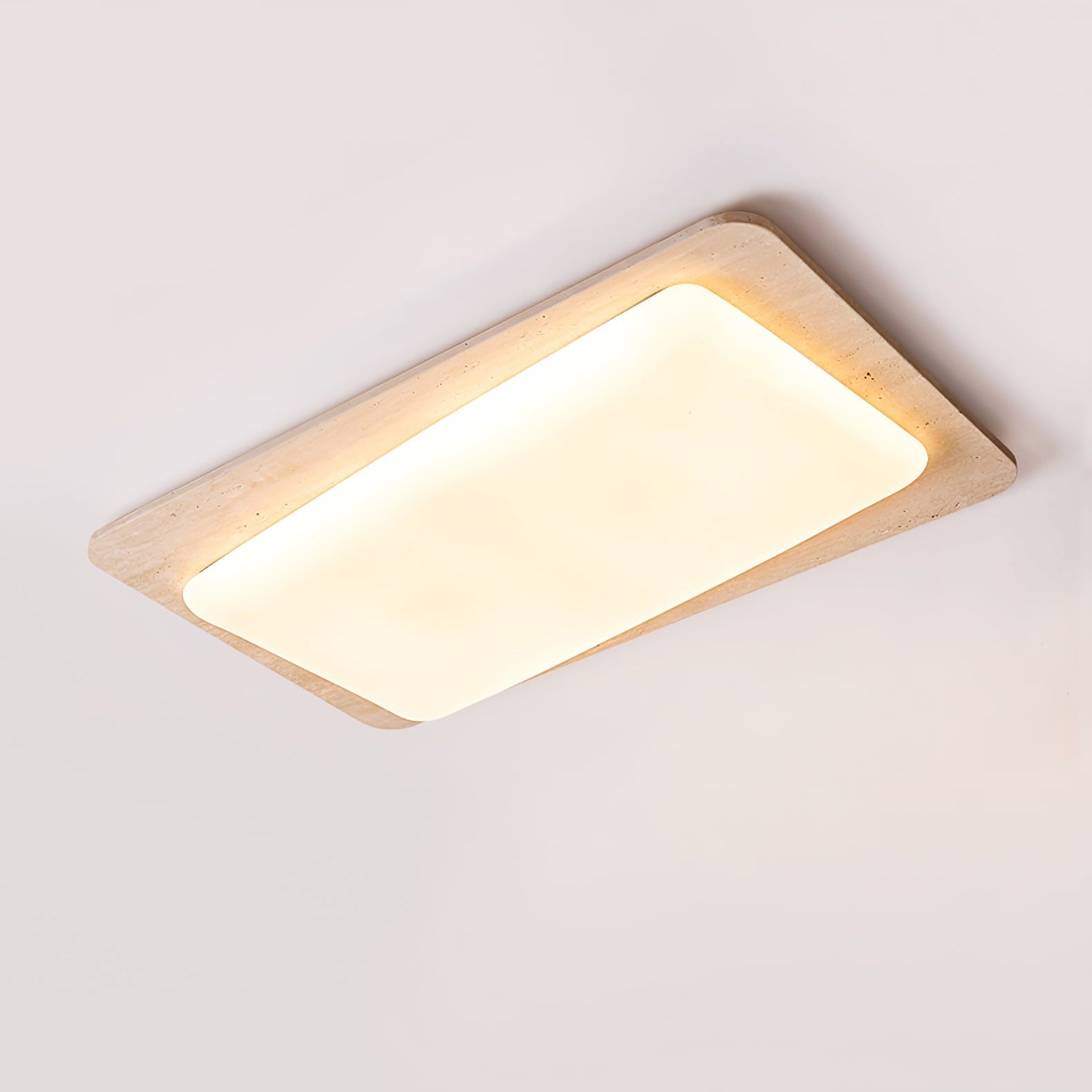 Aurilith Plafonnier Minimaliste en Travertin