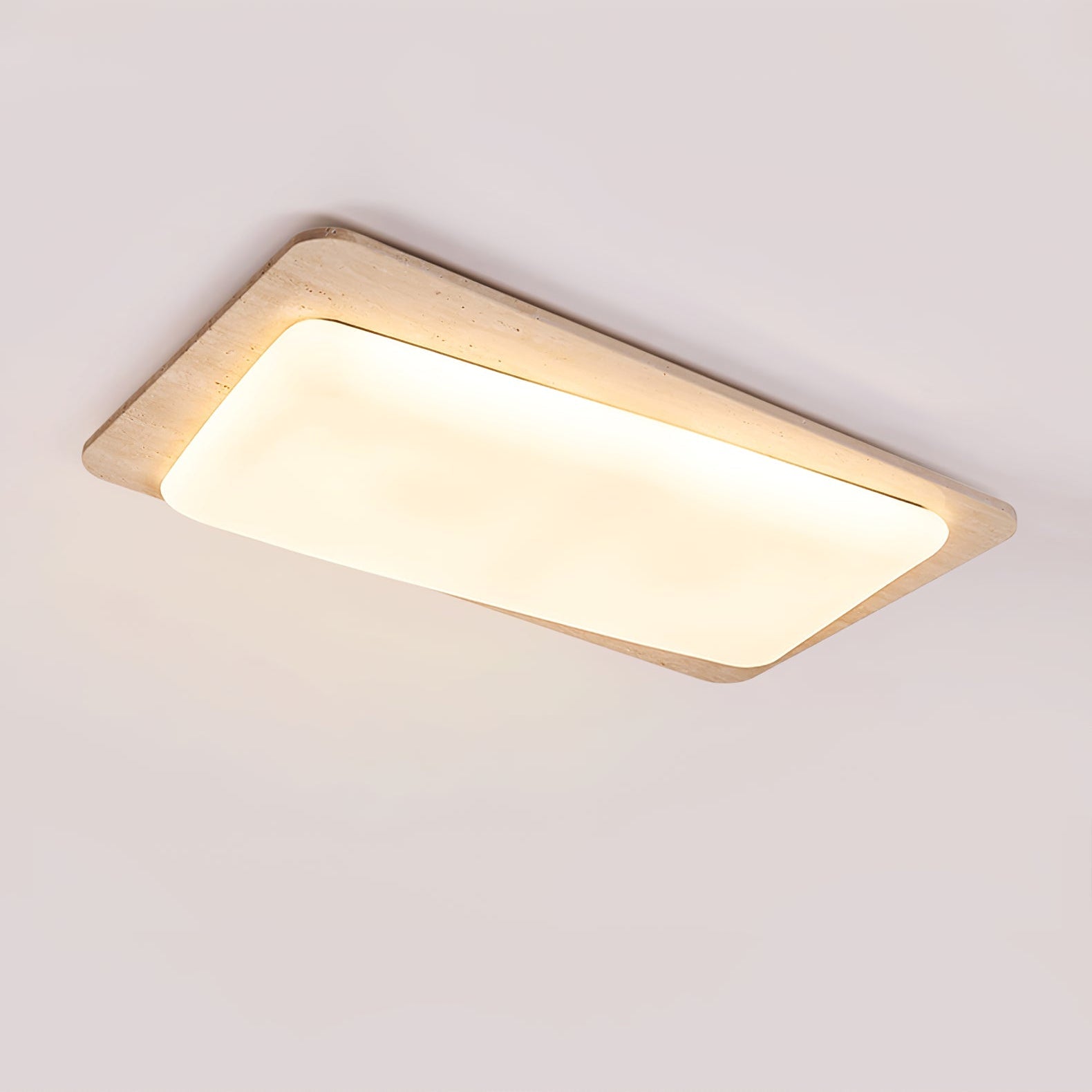 Aurilith Plafonnier Minimaliste en Travertin