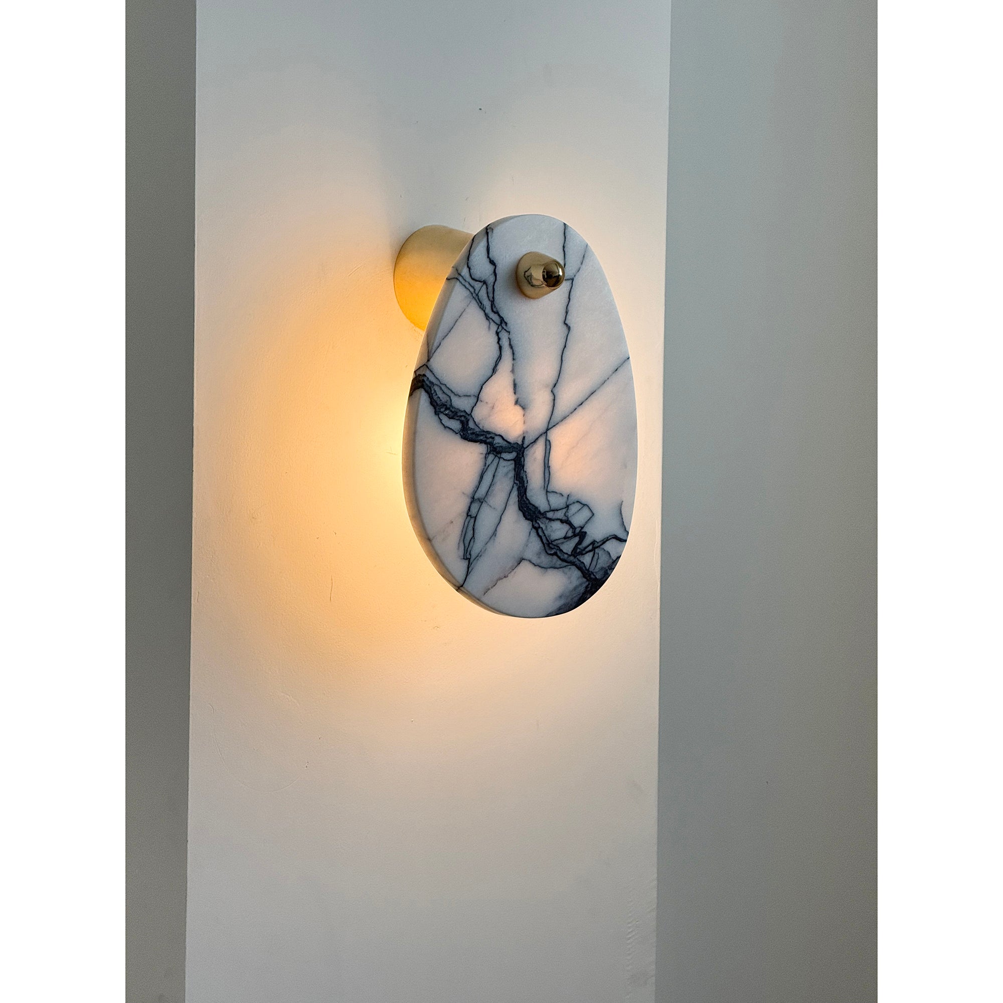 Norduvys Modern Luxurious Metal Marble Wall Lamp - Lamp Copper