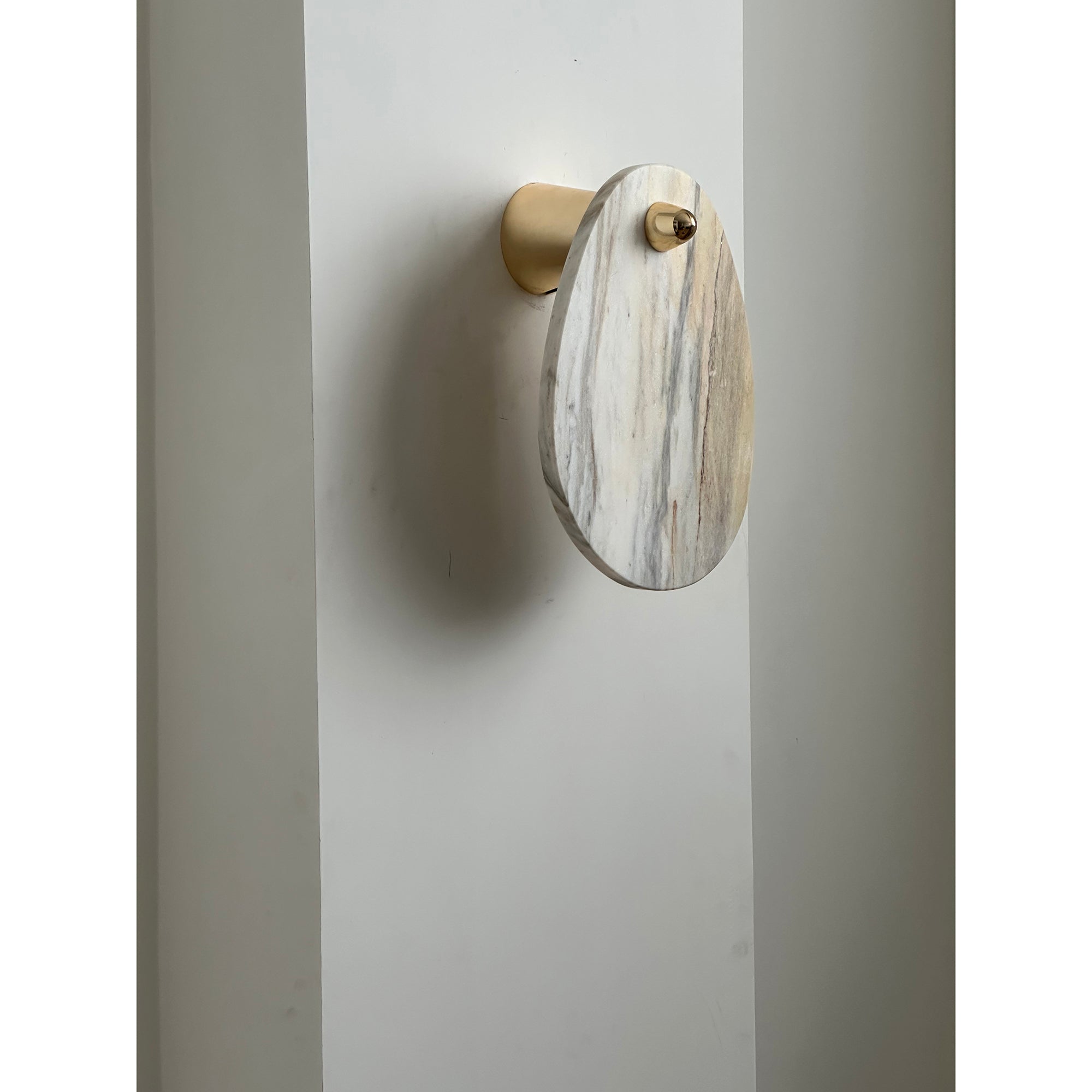 Norduvys Modern Luxurious Metal Marble Wall Lamp - Lamp Copper
