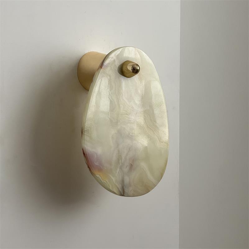Norduvys Modern Luxurious Metal Marble Wall Lamp - Lamp Copper