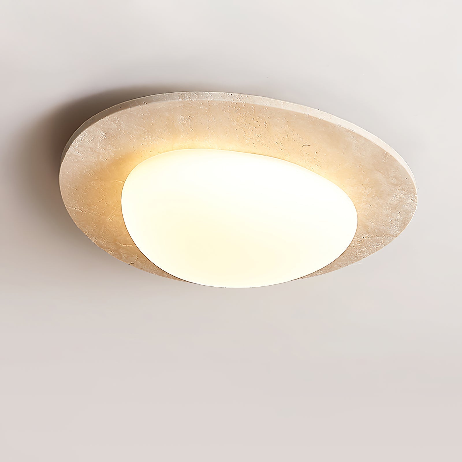 Orlaeisra Circular Travertine Ceiling Light - Letslighting