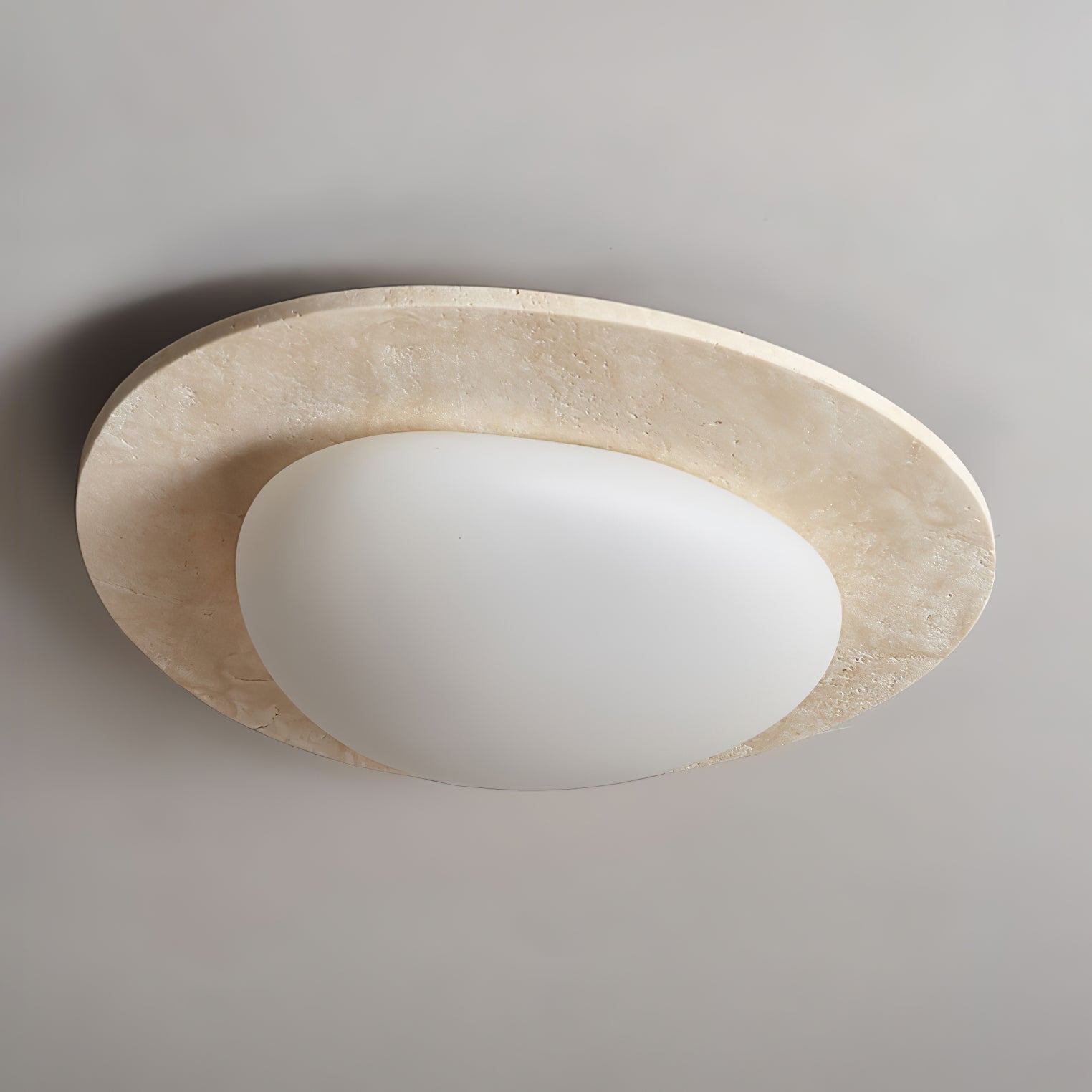 Orlaeisra Circular Travertine Ceiling Light - Letslighting