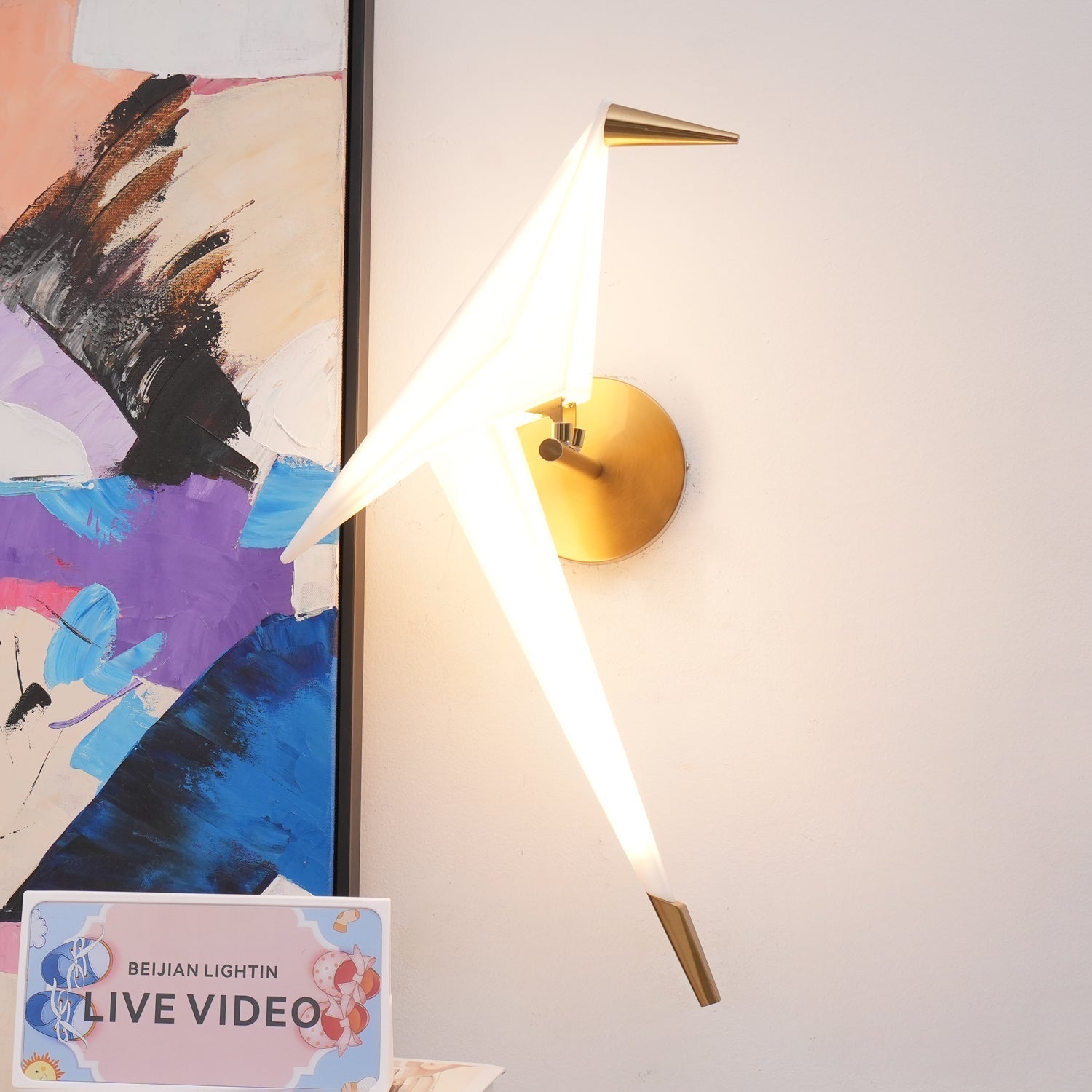 Paper Crane Wall Lamp - Blowlighting