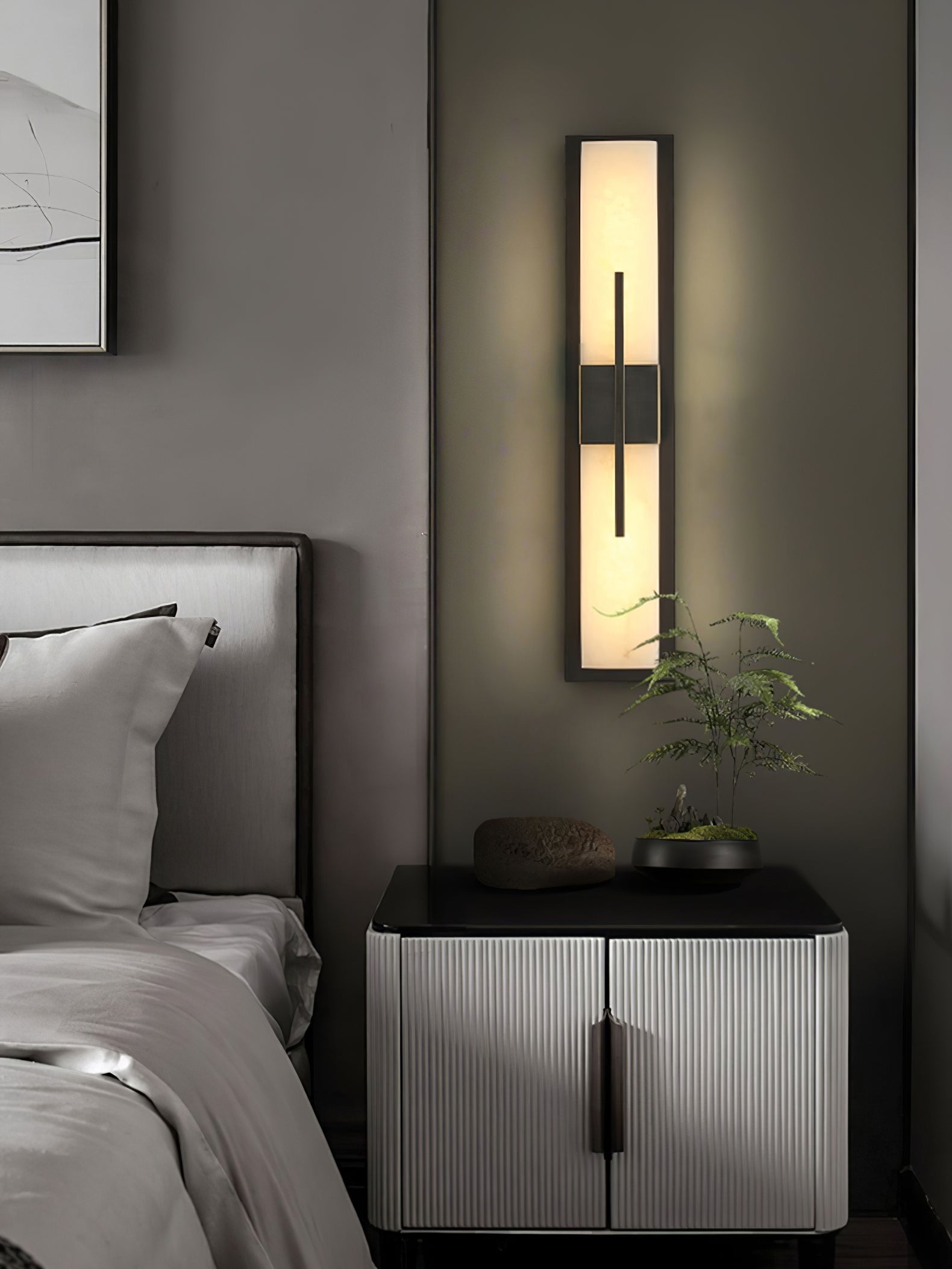 Lylirel Rectangular Alabaster Wall Light - Letslighting
