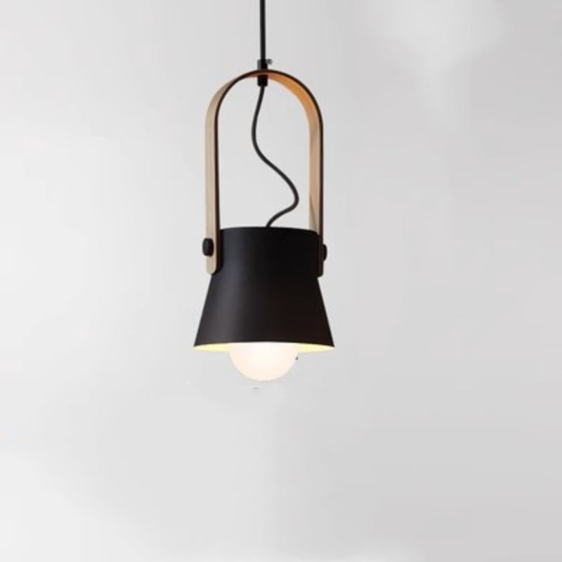 Valentina Vintage Suspension Noir/Orange Métal/Bois Chambre à coucher