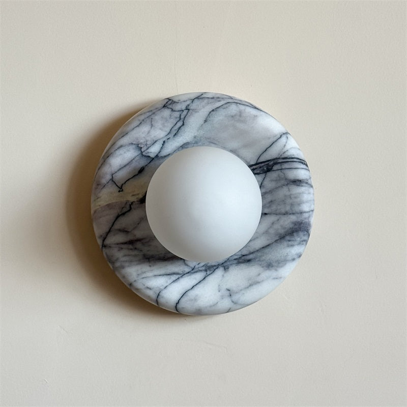 Zoraean Premium Elegance White Marble Sconce Wall Lamp - Lamp Copper