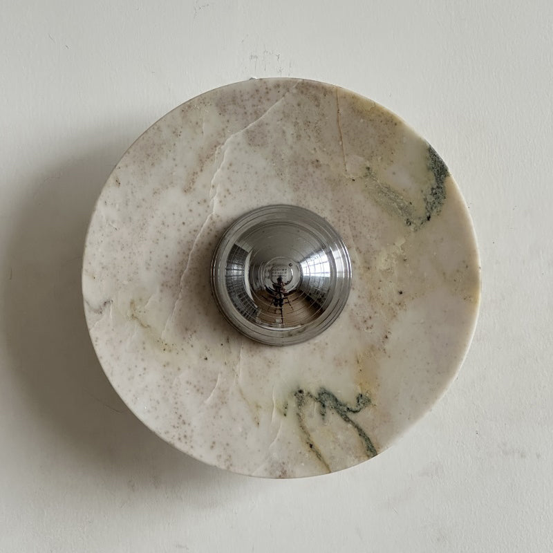 Alter Modern Minimalist Round Marble Metal Sconce Wall Lamp - Lamp Copper