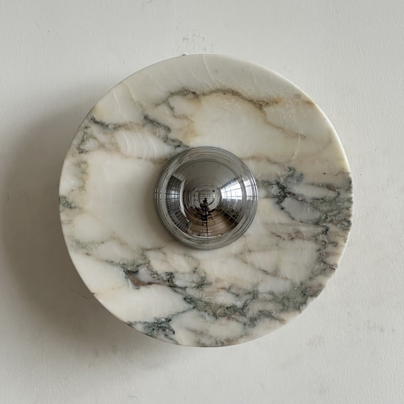 Alter Modern Minimalist Round Marble Metal Sconce Wall Lamp - Lamp Copper