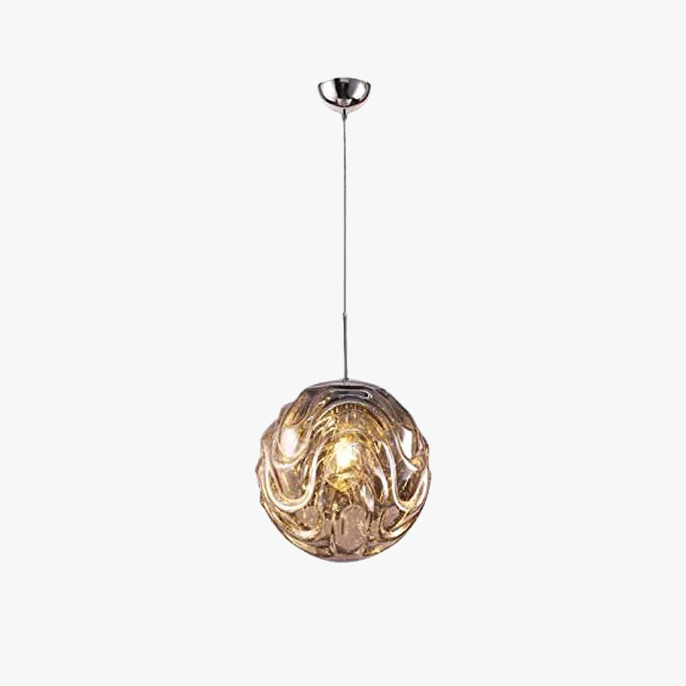 Valentina Moderne Sphère Suspension Verre Or/Noir Salle à manger