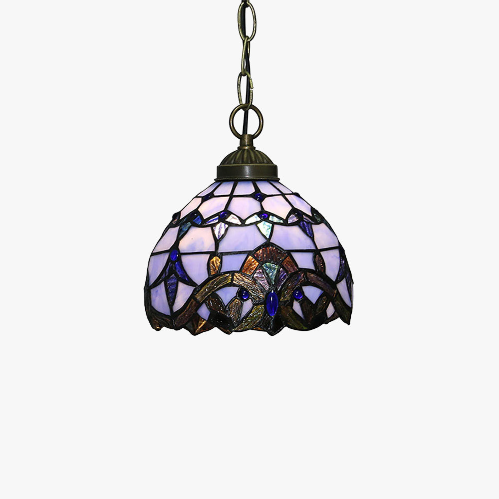 Tiffany Vintage LED Suspension Métal/Verre Chambre À Coucher