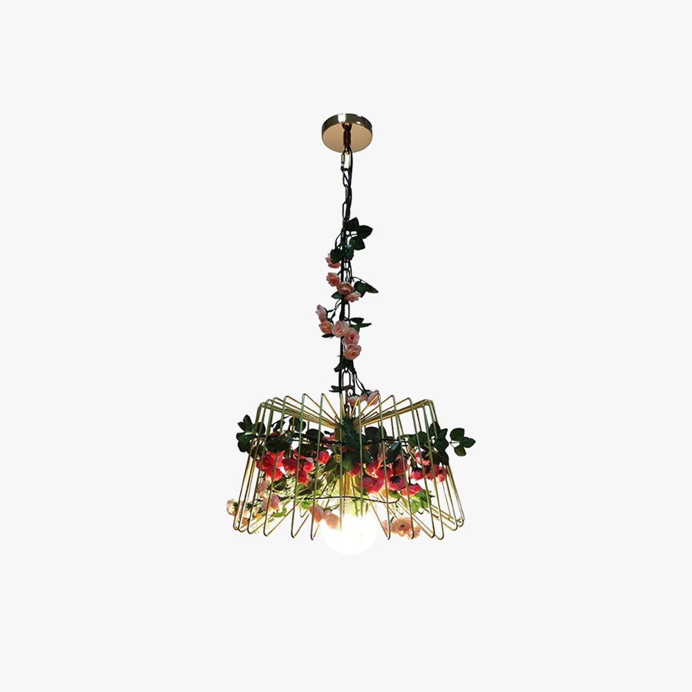 Arisha Moderne Fleur LED Suspension Verre/Métal Chambre À Coucher