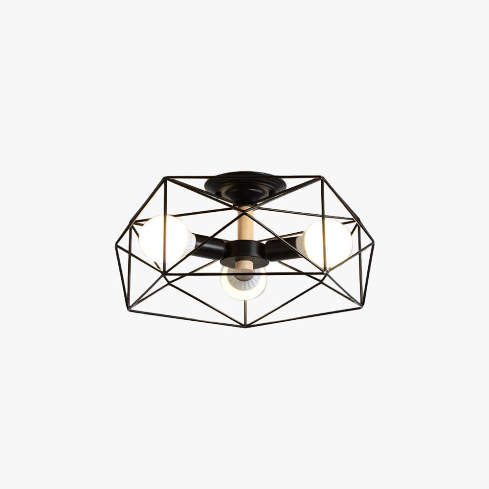 Arisha Moderne LED Plafonnier Doré/Blanc Métal Salon Chambre à coucher