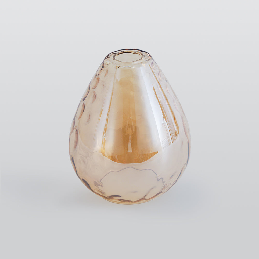 Arisha Vintage LED Suspension Ambre Verre Bois Chambre à coucher