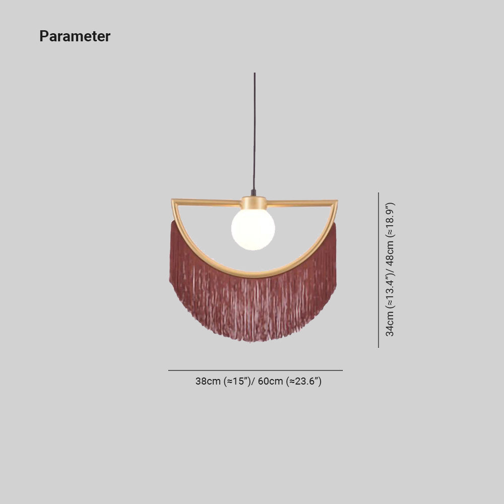 Aria Design Suspension Jaune/Vert/Rose/Café Métal/Tissu Chambre à coucher