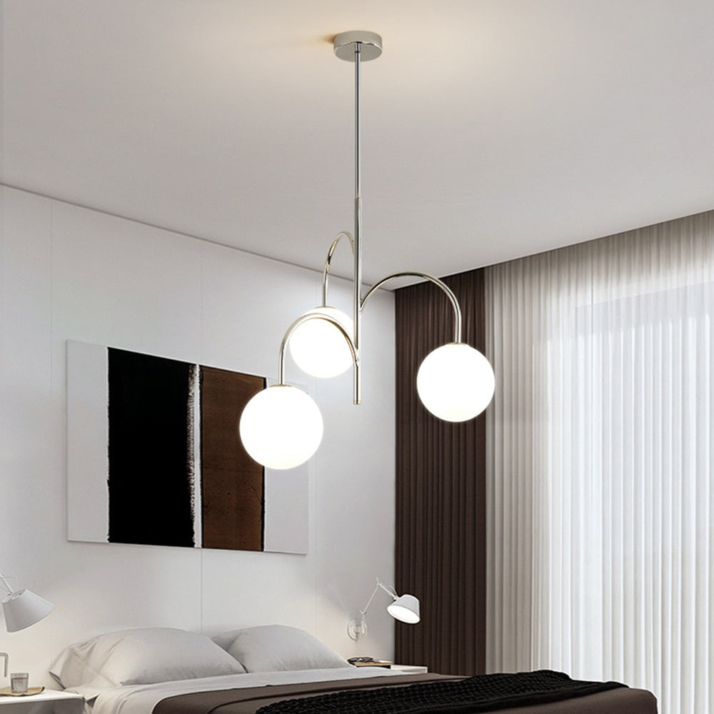 Valentina Suspension Multi Moderne, Metal/Verre, Blanc, Chambre