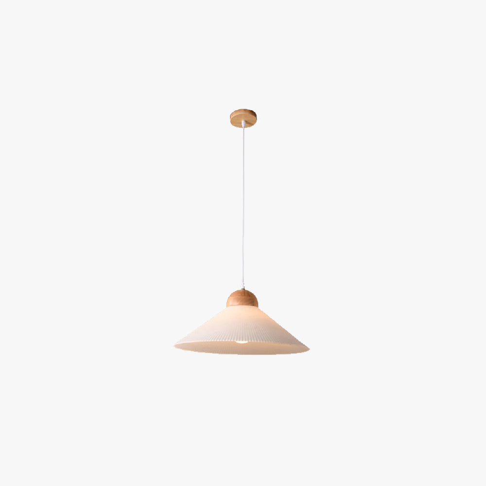 Muto Suspension Bol Moderne, Bois/Verre, Marron, Salon
