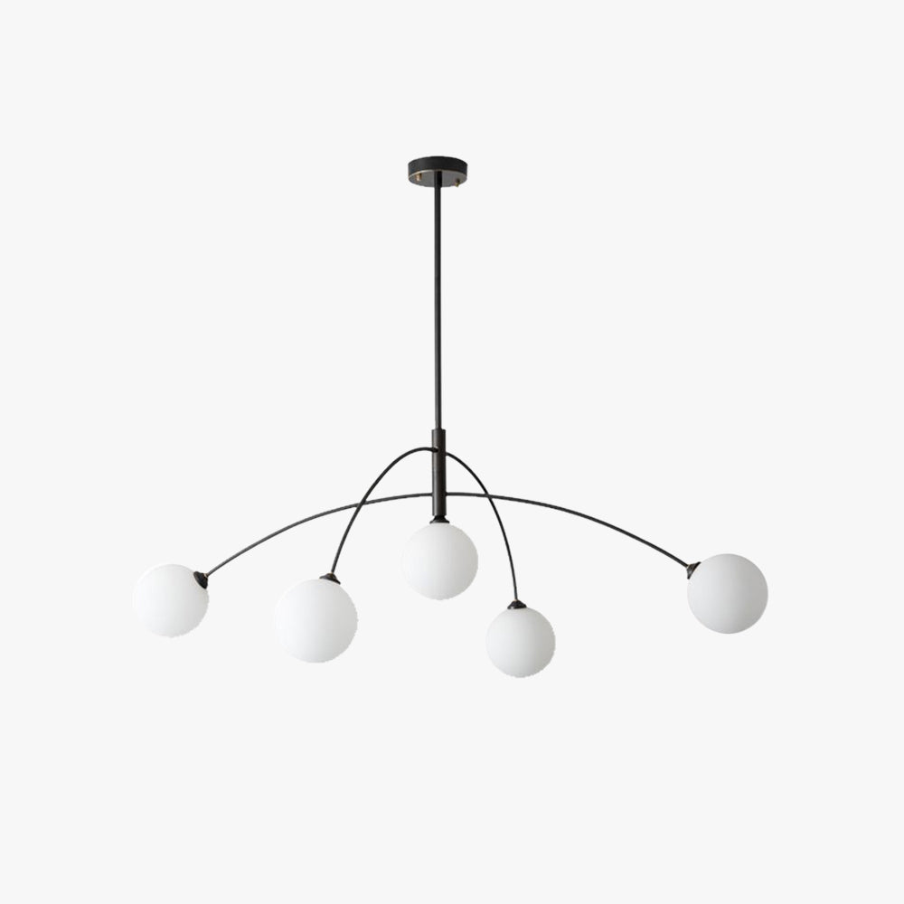 Valentina Lustre Minimaliste, Metal/Verre, Noir/Or, Salon