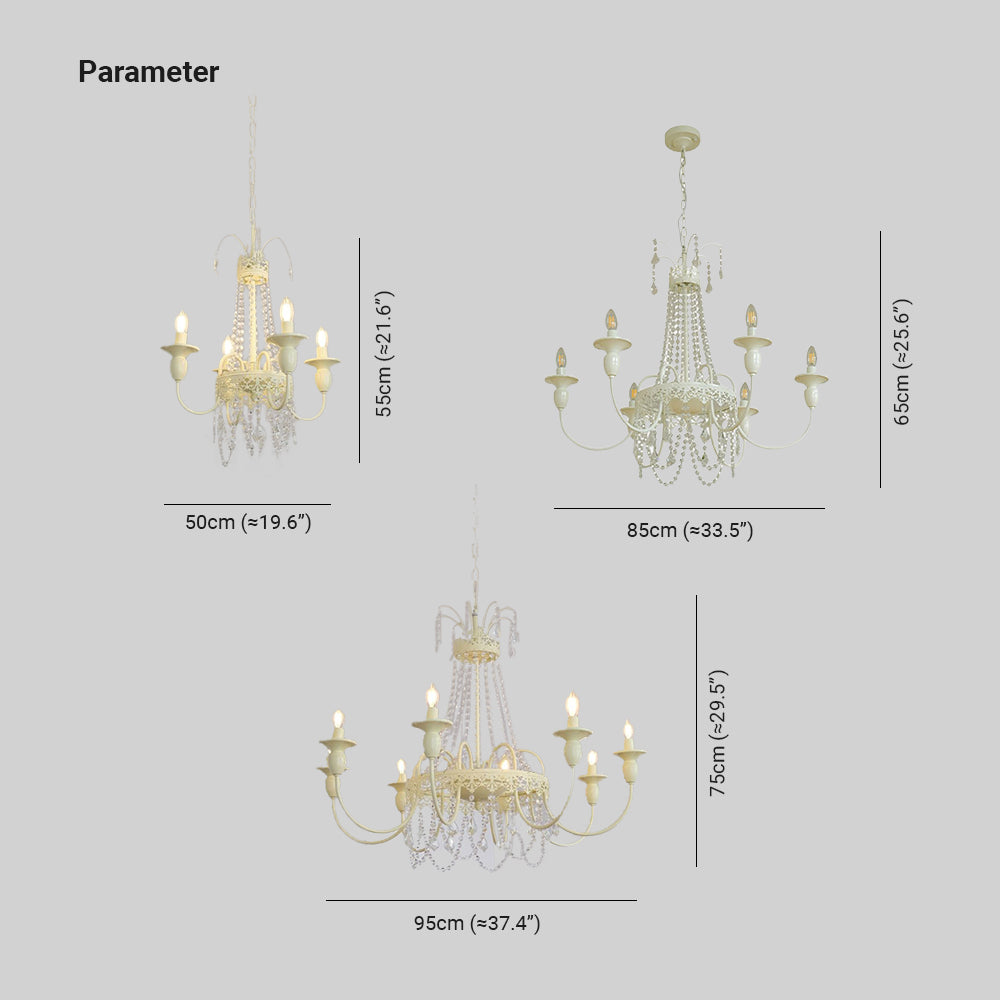 Sliva Lustre Lanterne Retro, Metal/Cristal, Blanc, Salon