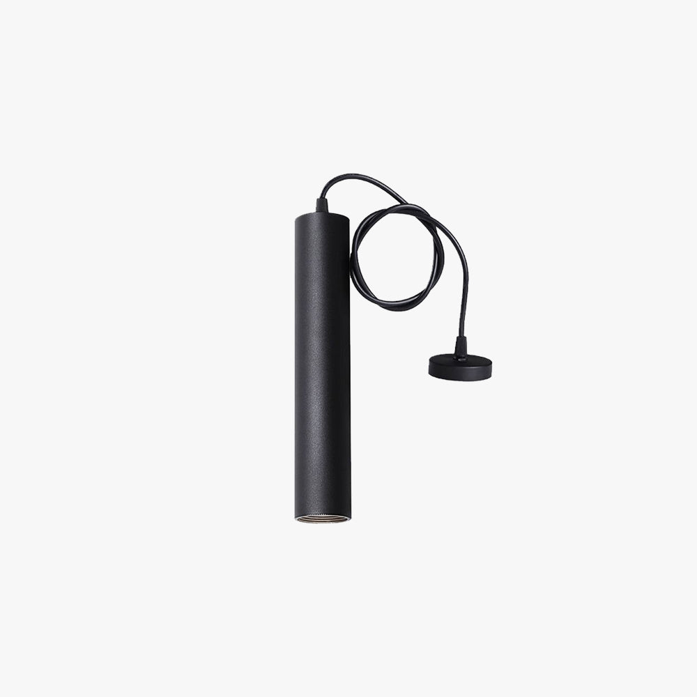 Ray Suspension Cylindre Moderne, Métal, Noir, Salon