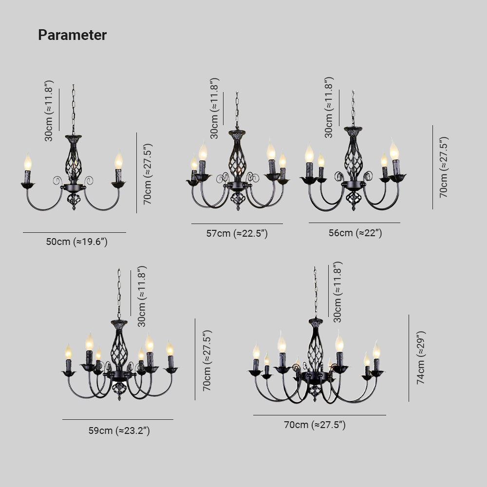 Sliva Lustre Lanterne Retro, Metal/Verre, Blanc/Noir, Salon