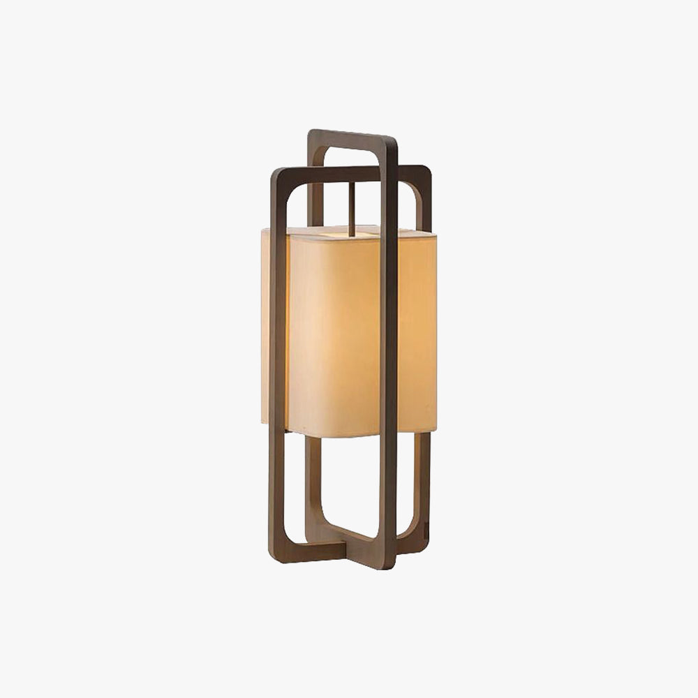 Muto Lampadaire Rectangulaire Moderne, Bois/Tissu, Bois, Salon