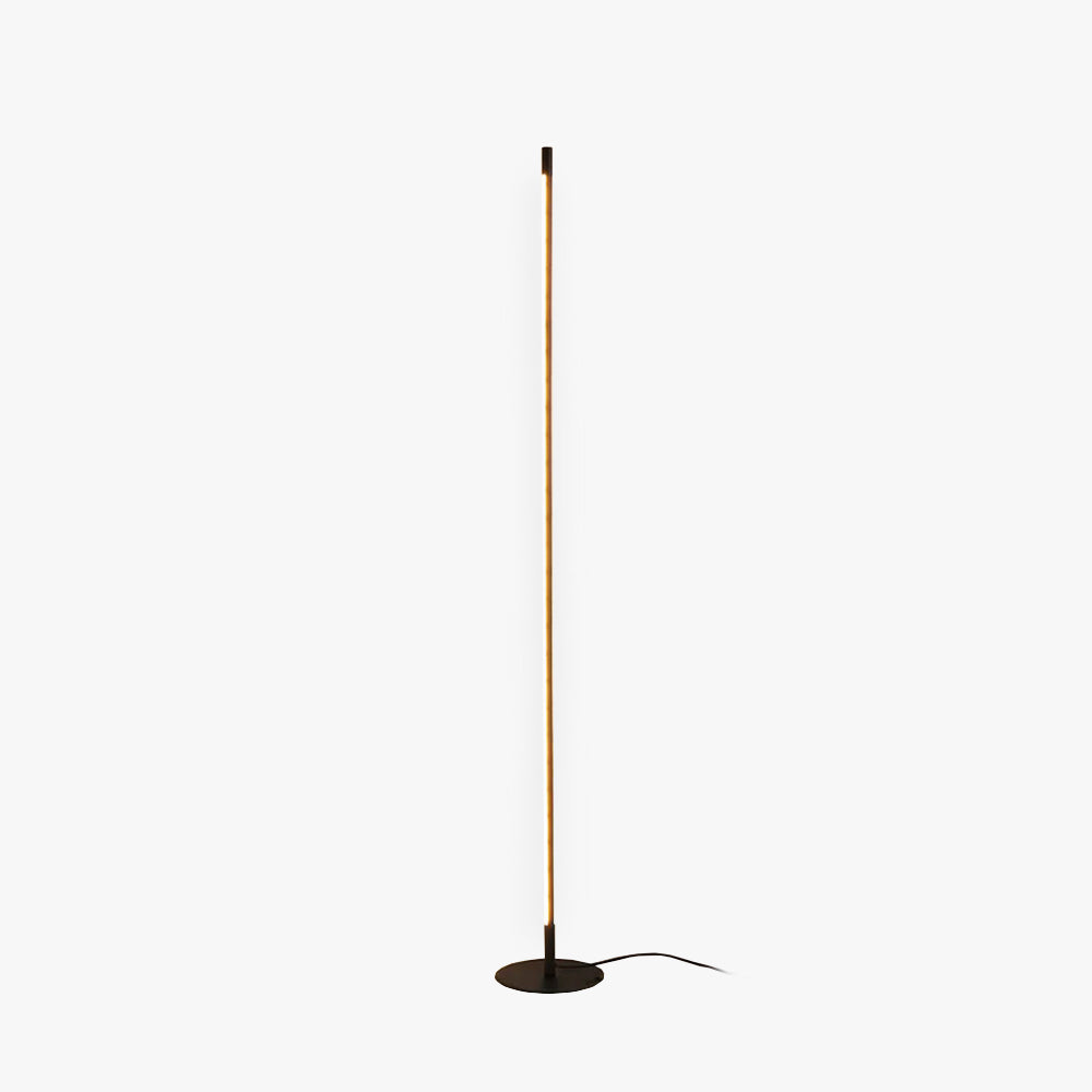 Ray Simple Linéaire LED Lampadaire Or Noir Métal Gel de Silice Salon Chambre