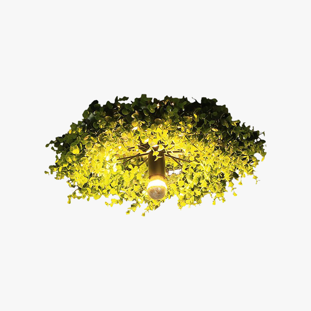 Ritta Plafonnier Touffe d'Herbe Vintage, Herbe Artificiel, Vert, Salon