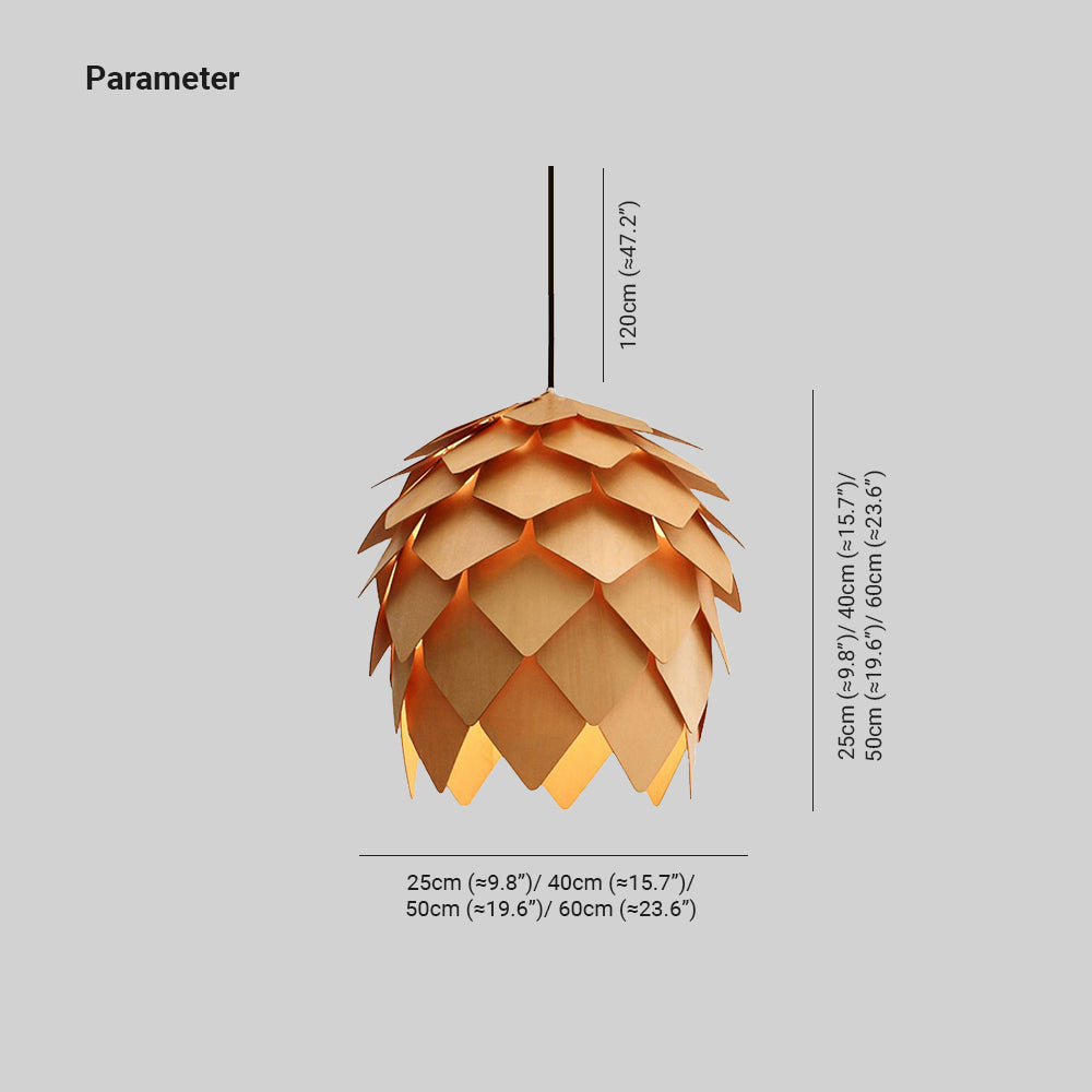 Muto Suspension en Forme de Pomme de Pin, DIA 25CM/40CM/50CM/60CM