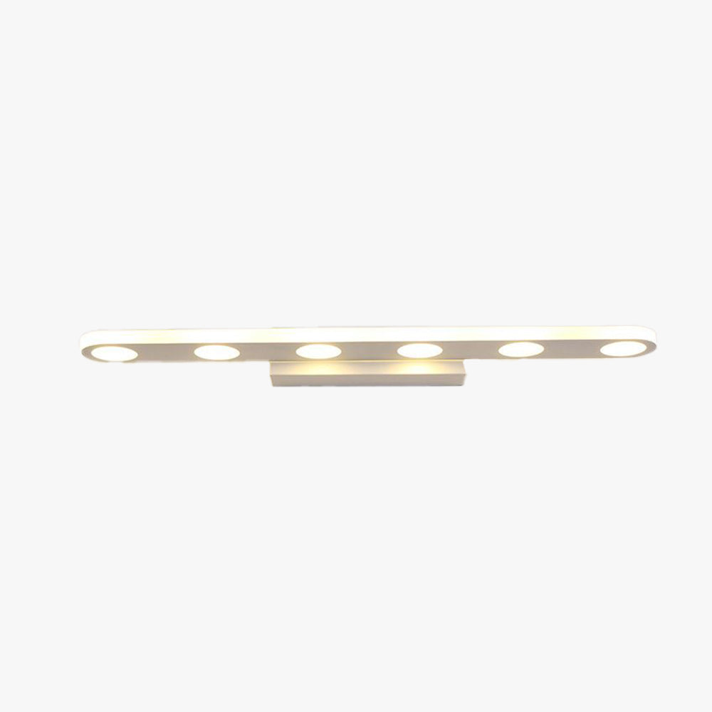 Arisha Applique Murale Ronde Scandivane, Métal/Acrylique, Blanc, Salle de Bain