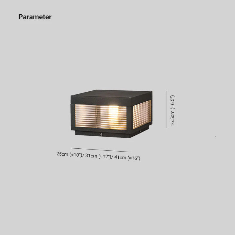 Ray Lampe de Poteau avec Rayures Horizontales