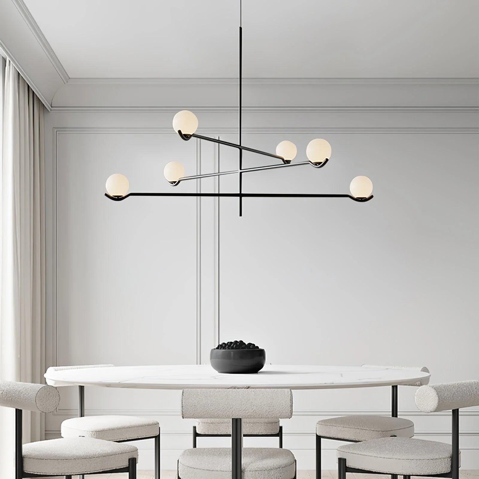 Silva Minimalism Metal Glass Pendant Light Dining Room Bedroom