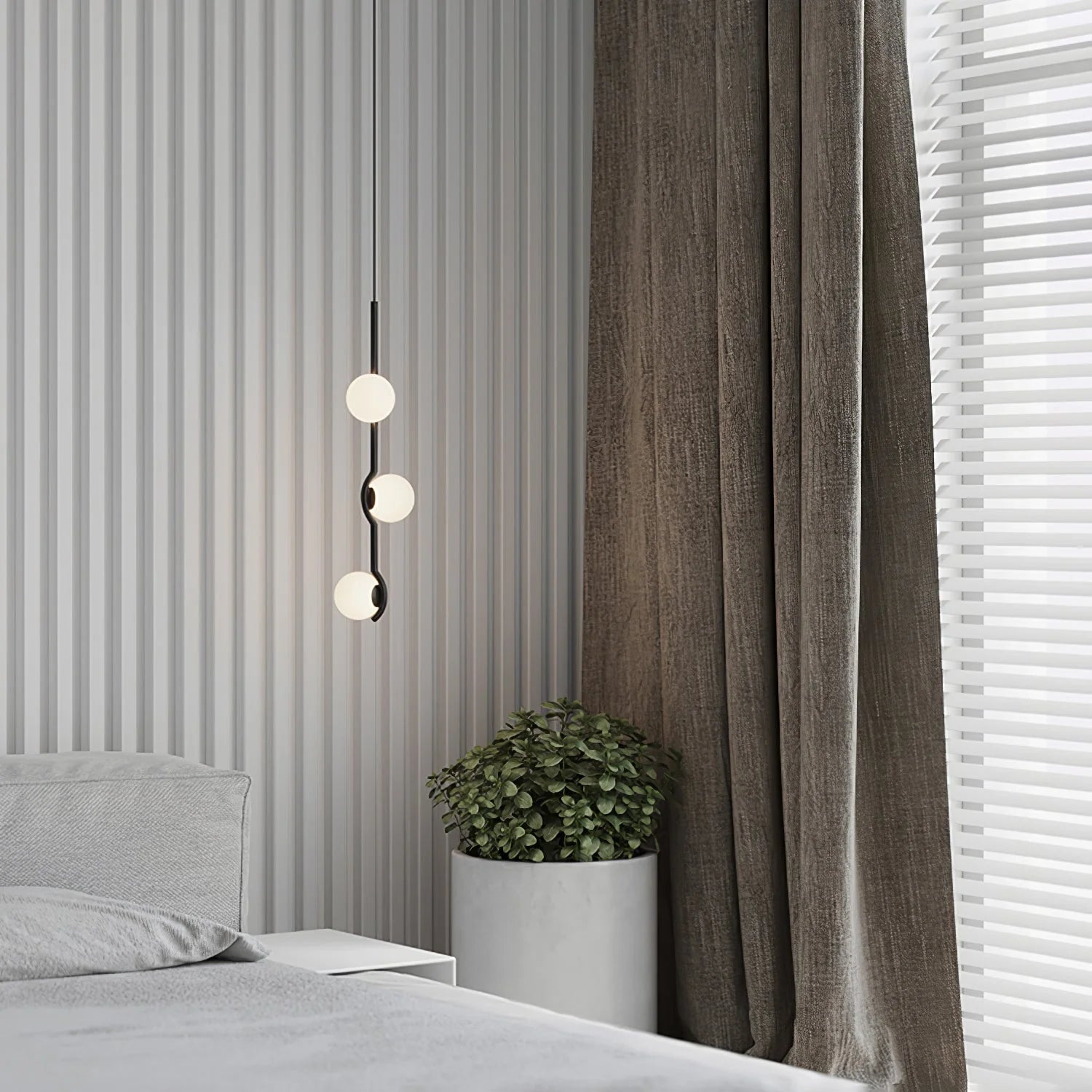 Silva Minimalism Metal Glass Pendant Light Dining Room Bedroom
