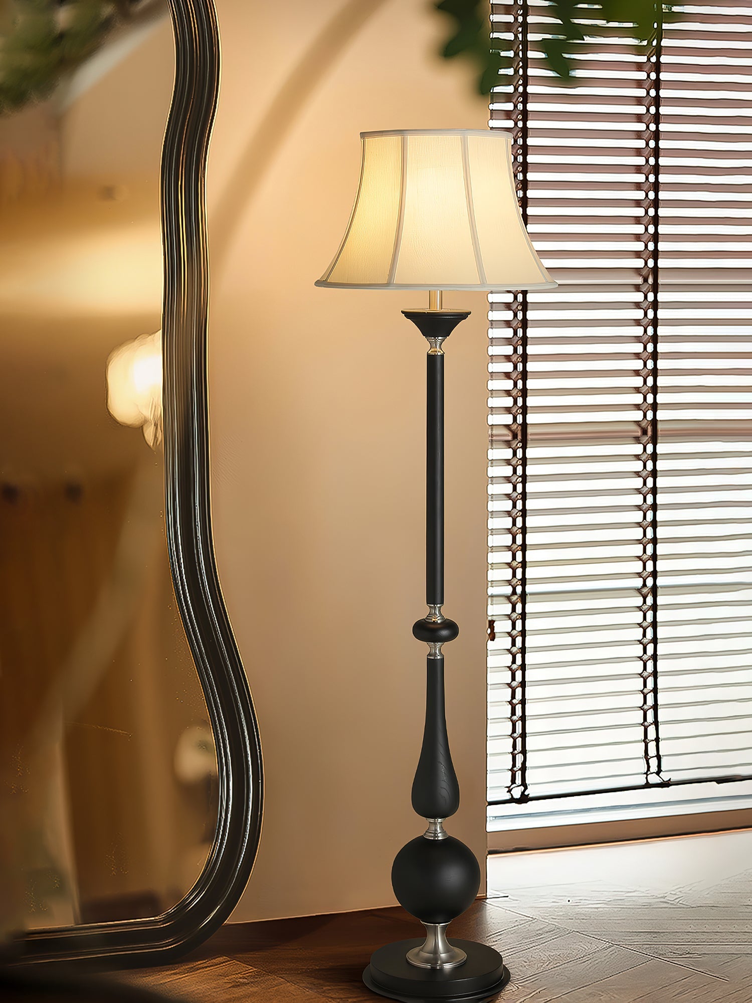 Belfort Lampadaire Classique Élégant en Tissu