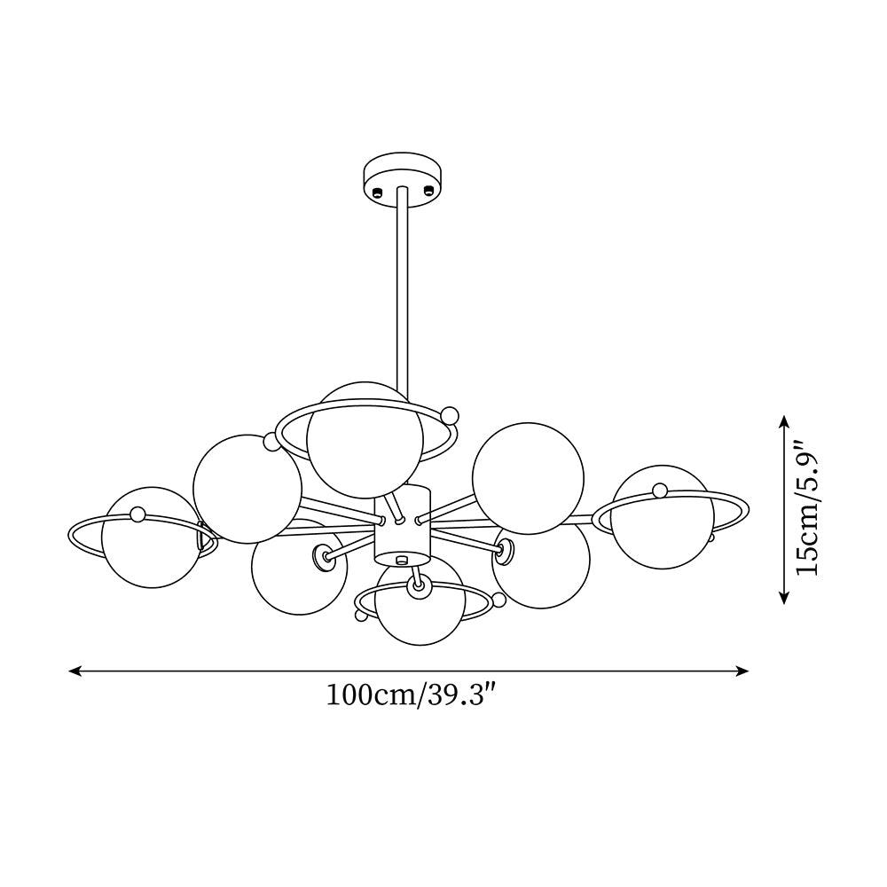 Astra Brass Chandelier Mulit-Head - Letslighting