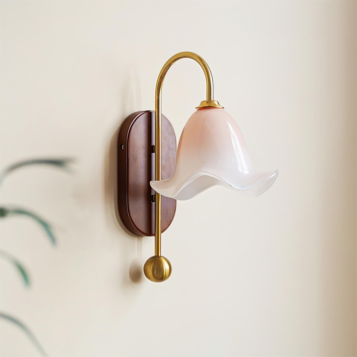 Bellora Wall Lamp Hand-Blown Floral Glass - Letslighting