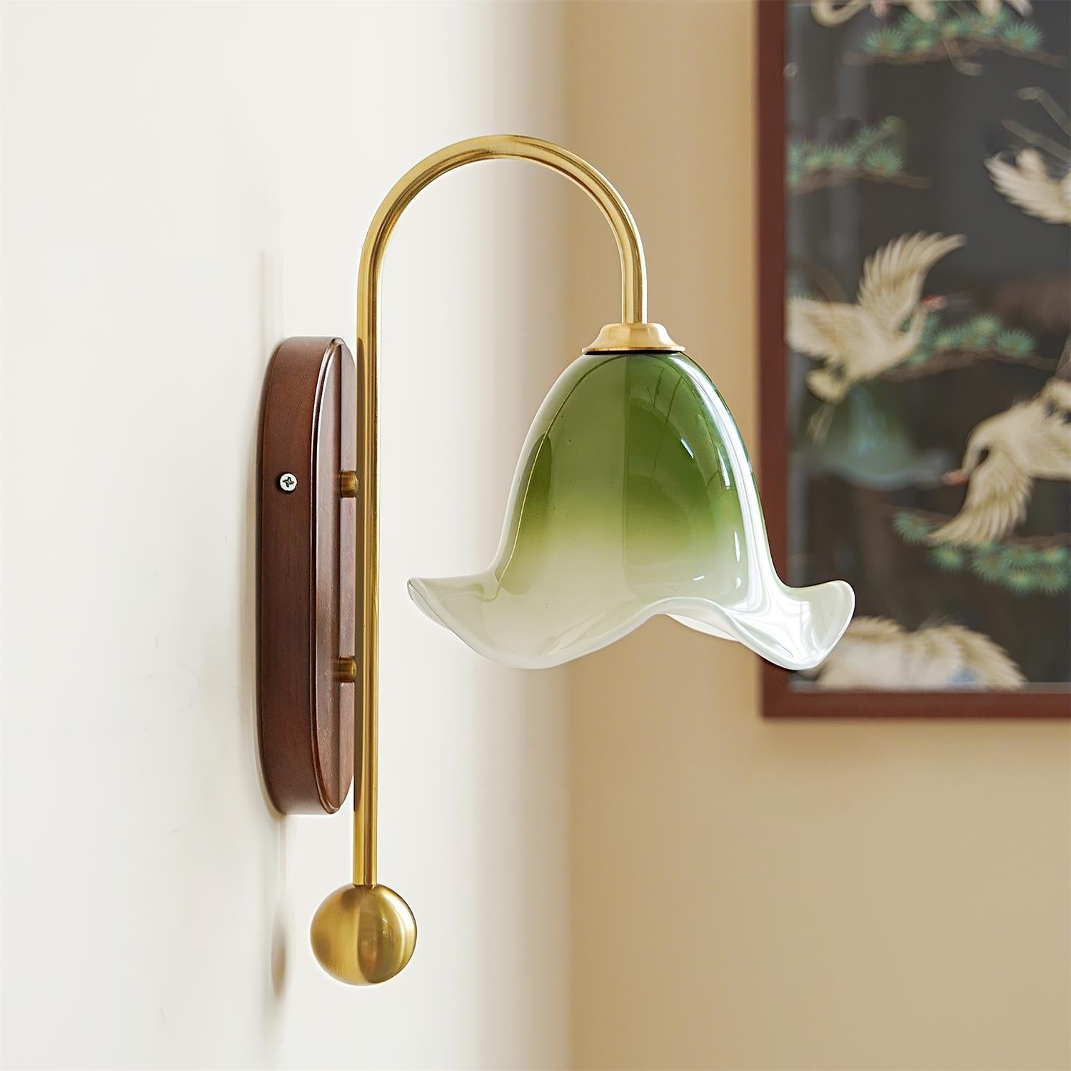Bellora Wall Lamp Hand-Blown Floral Glass - Letslighting