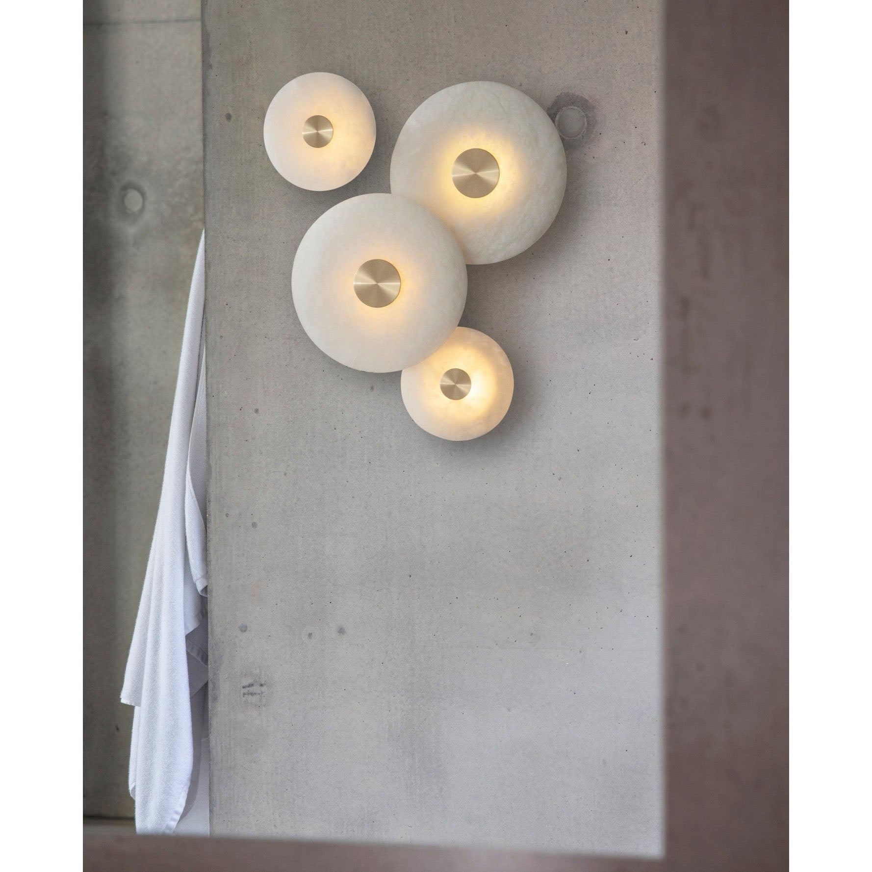 Ildvuvyu Modern Minimalist Alabaster Wall Lamp - Lamp Copper