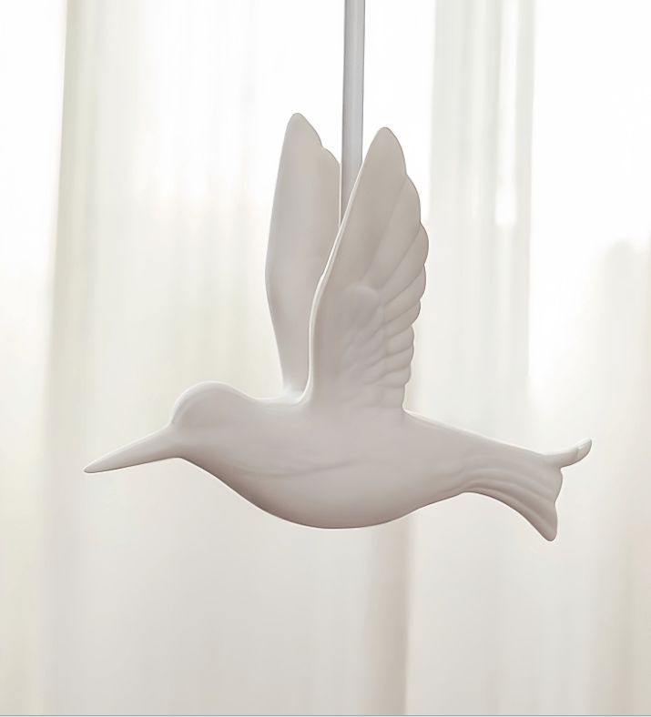 Bird Ballon Métal Tissu Suspension Lumière