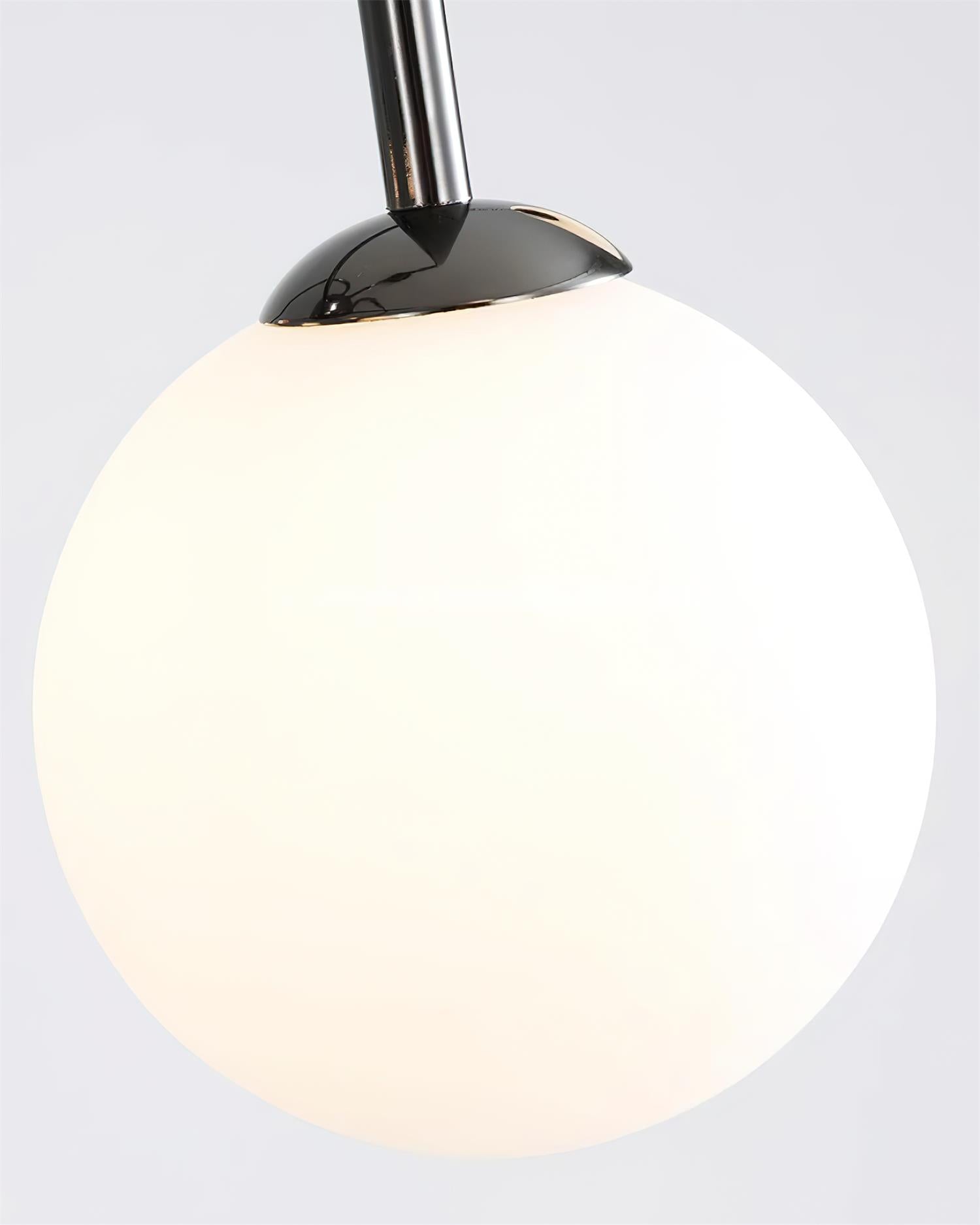 Chandelier Black Arches Glass Globes Minimalist - Letslighting