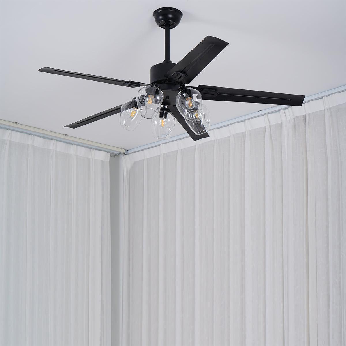Black Vintage Ceiling Fan Light - Blowlighting