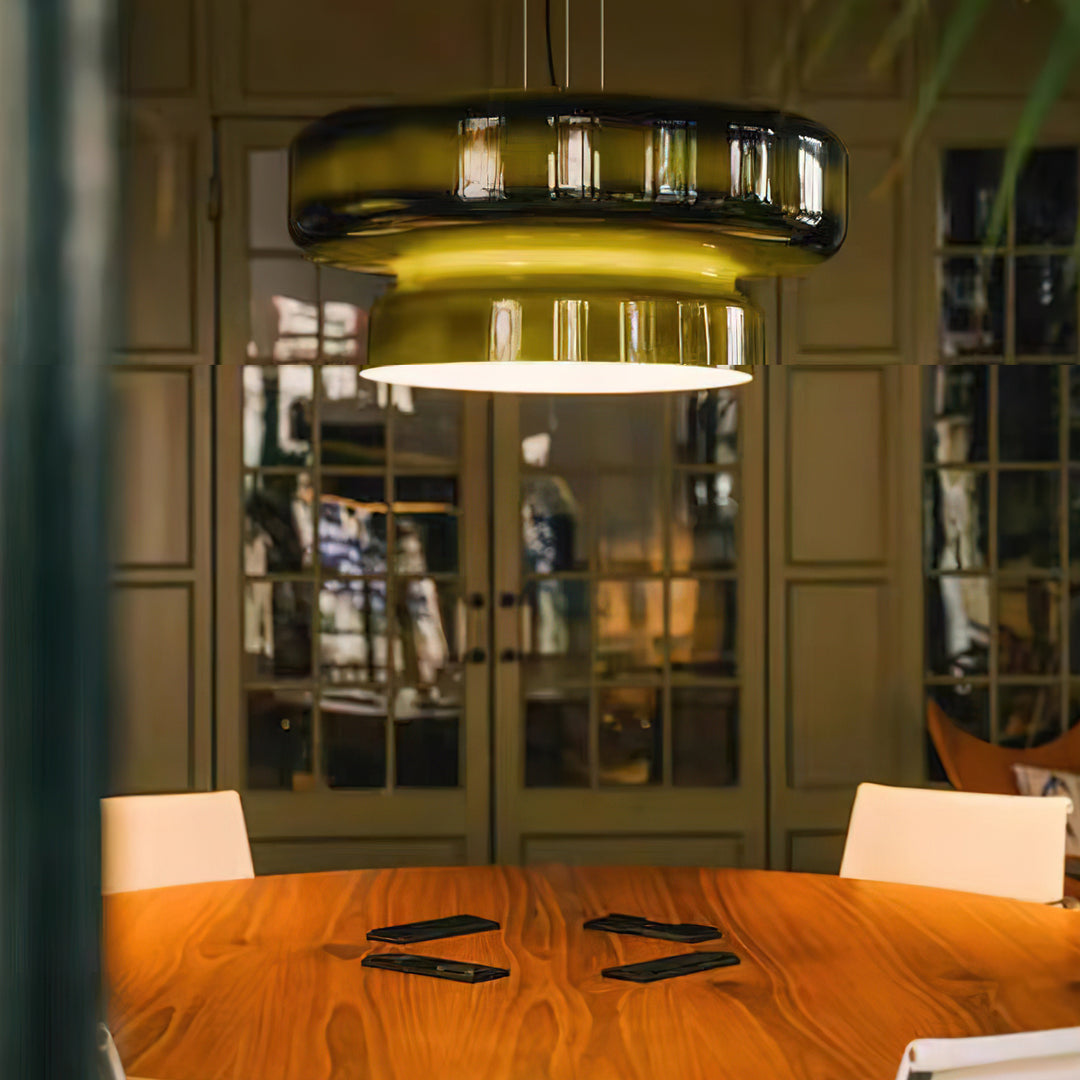 Xenuvyj Modern Minimalist Metal Glass Pendant Lamp - Lamp Copper