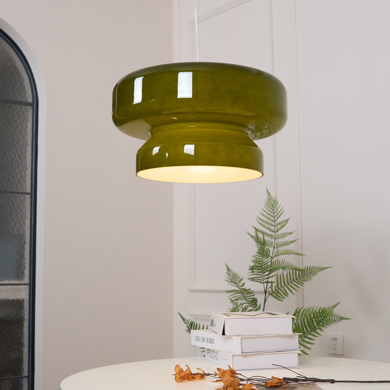 Xenuvyj Modern Minimalist Metal Glass Pendant Lamp - Lamp Copper